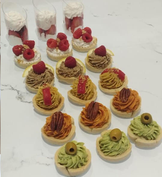 Bandejas de snacks veganos