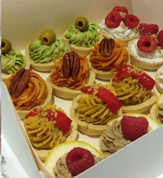 Tartaletas veganas Catering vegano