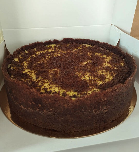 Tarta de queso y chocolate de Barcelona Tarta de queso y chocolate con maracuyá